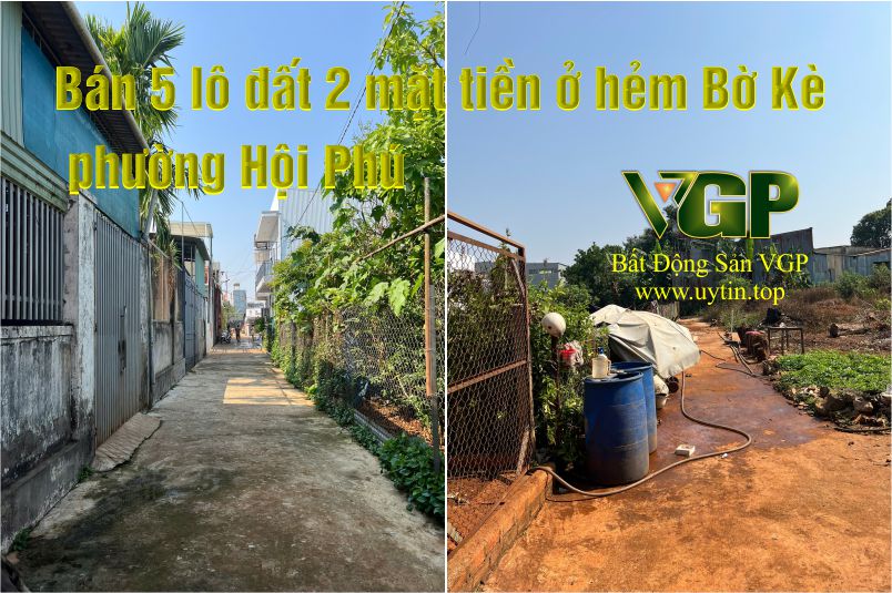 Bán 5 lô đất 2 mặt tiền ở hẻm Bờ Kè phường Hội Phú - Ảnh 2
